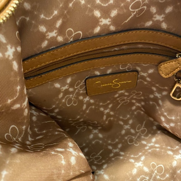 NWOT Authentic Jessica Simpson Brown Studded Santchel Purse - Picture 6 of 11